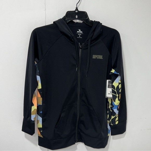 Rip Curl High Tide UV Zip Through Long Sleeve Rash Vest, SMALL - Picture 4 of 13